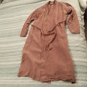 Parachute linen robe size M clay color